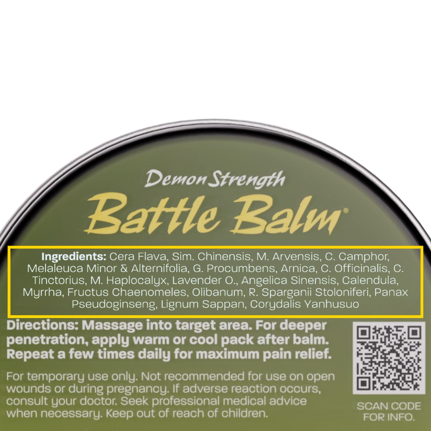 Battle Balm® - Demon Strength All Natural & Organic Pain Relief Cream