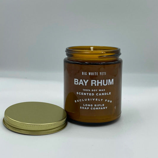 Bay Rhum Candle by Big White Yeti | 9 oz Amber Jar