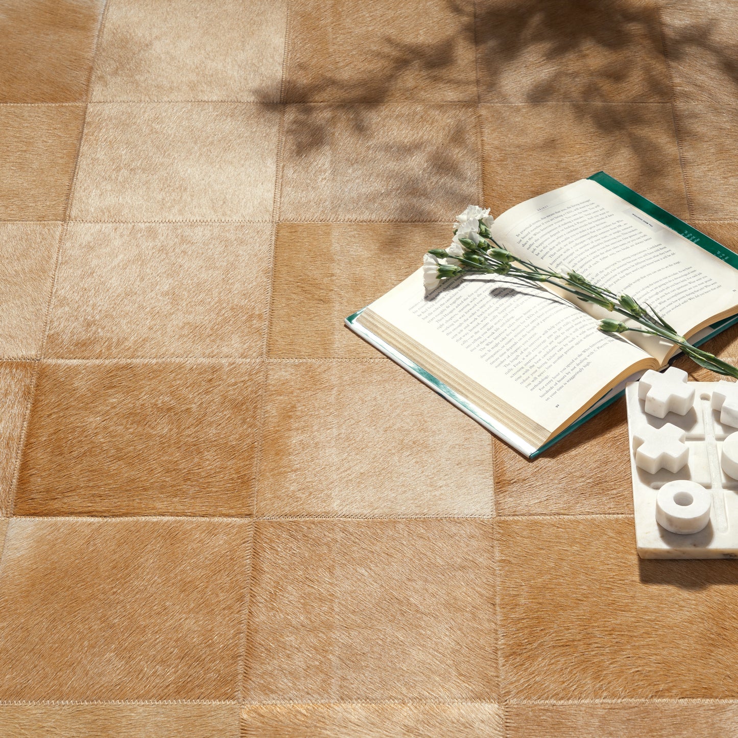 Rhodes Champagne Cowhide Area Rug