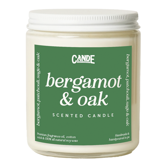 Bergamot & Oak Scented Candle