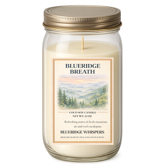 Blueridge Breath – Mountain Mist | Hand-Poured Fresh Mountain Air Candle