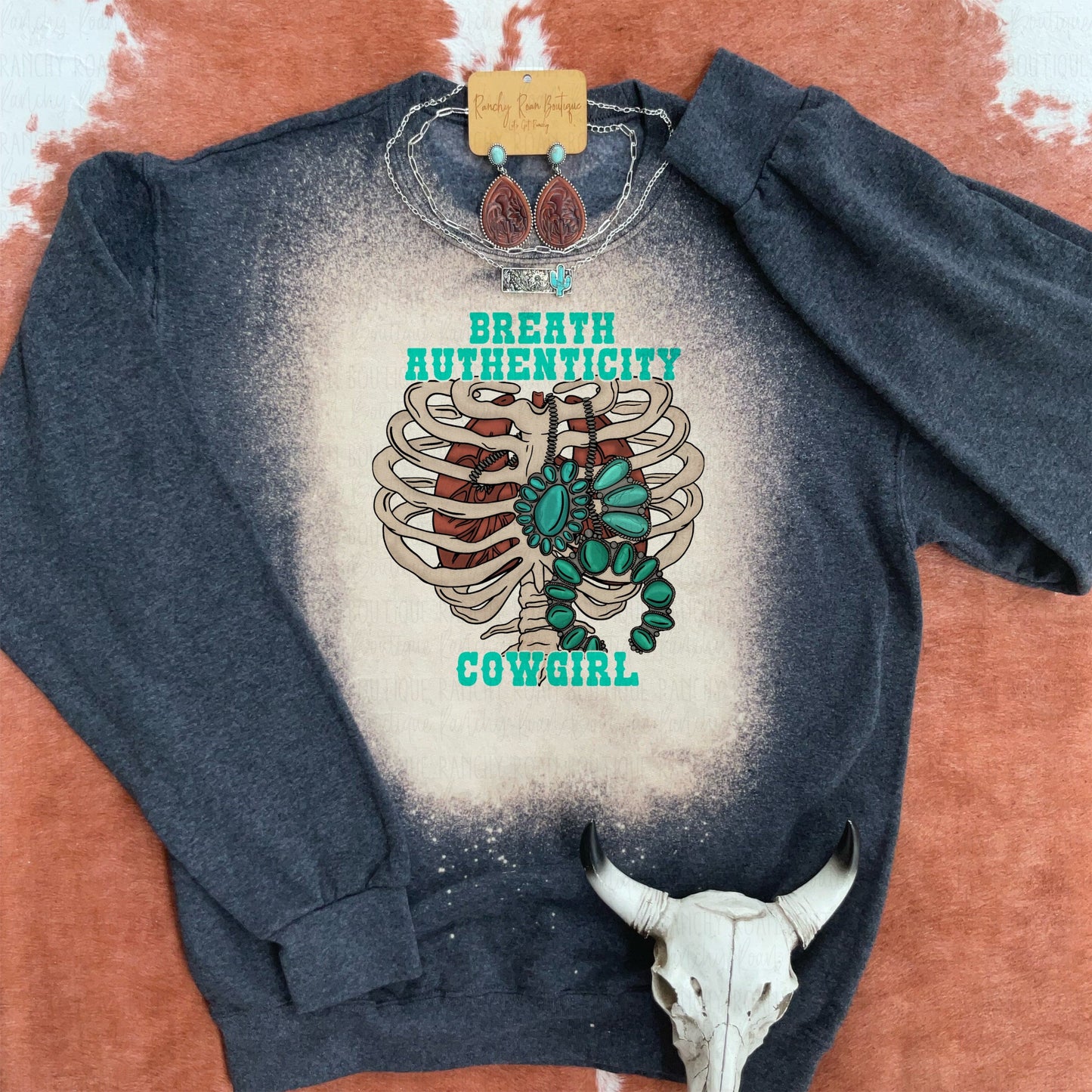 Breathe Authenticity Cowgirl Western Graphic Sweatshirt