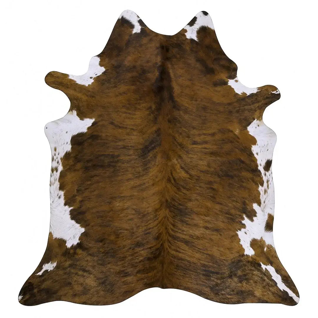 Brindle White Belly Brazilian Cowhide Rug: XL