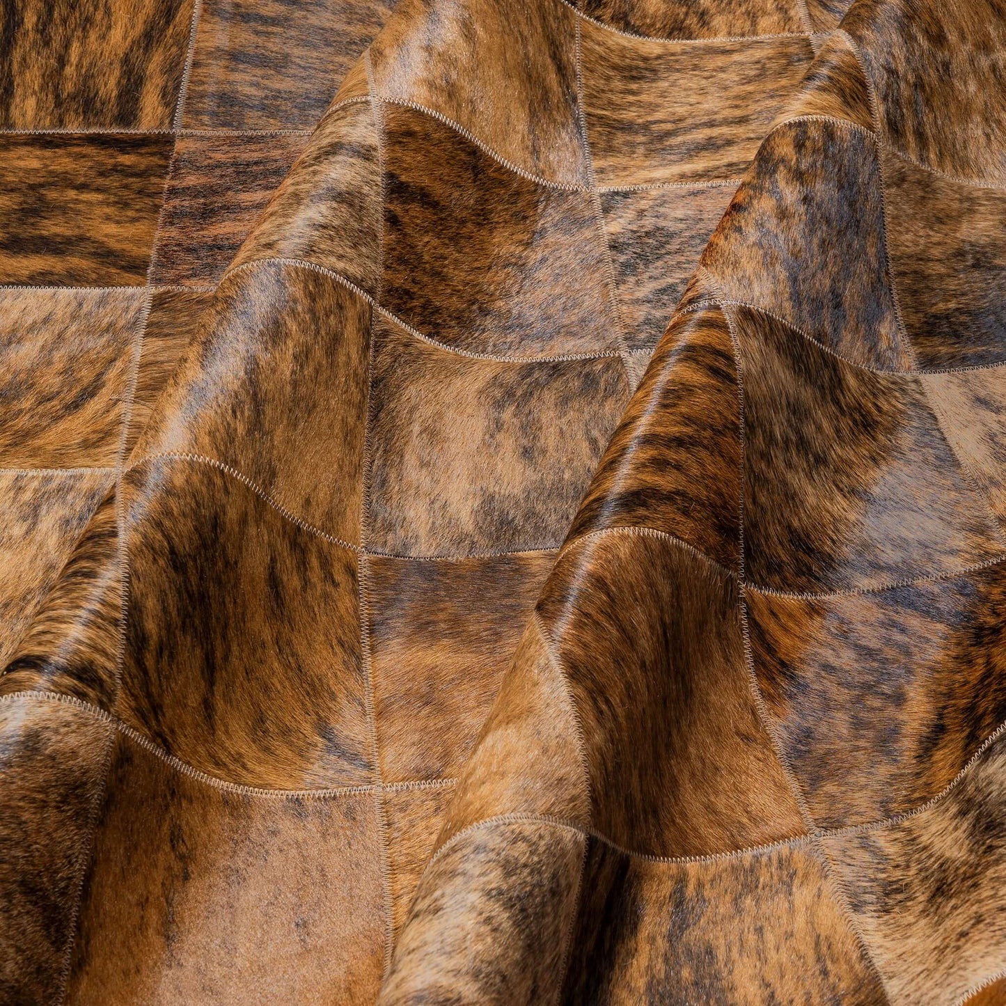 Brindle Patchwork Cowhide Rug