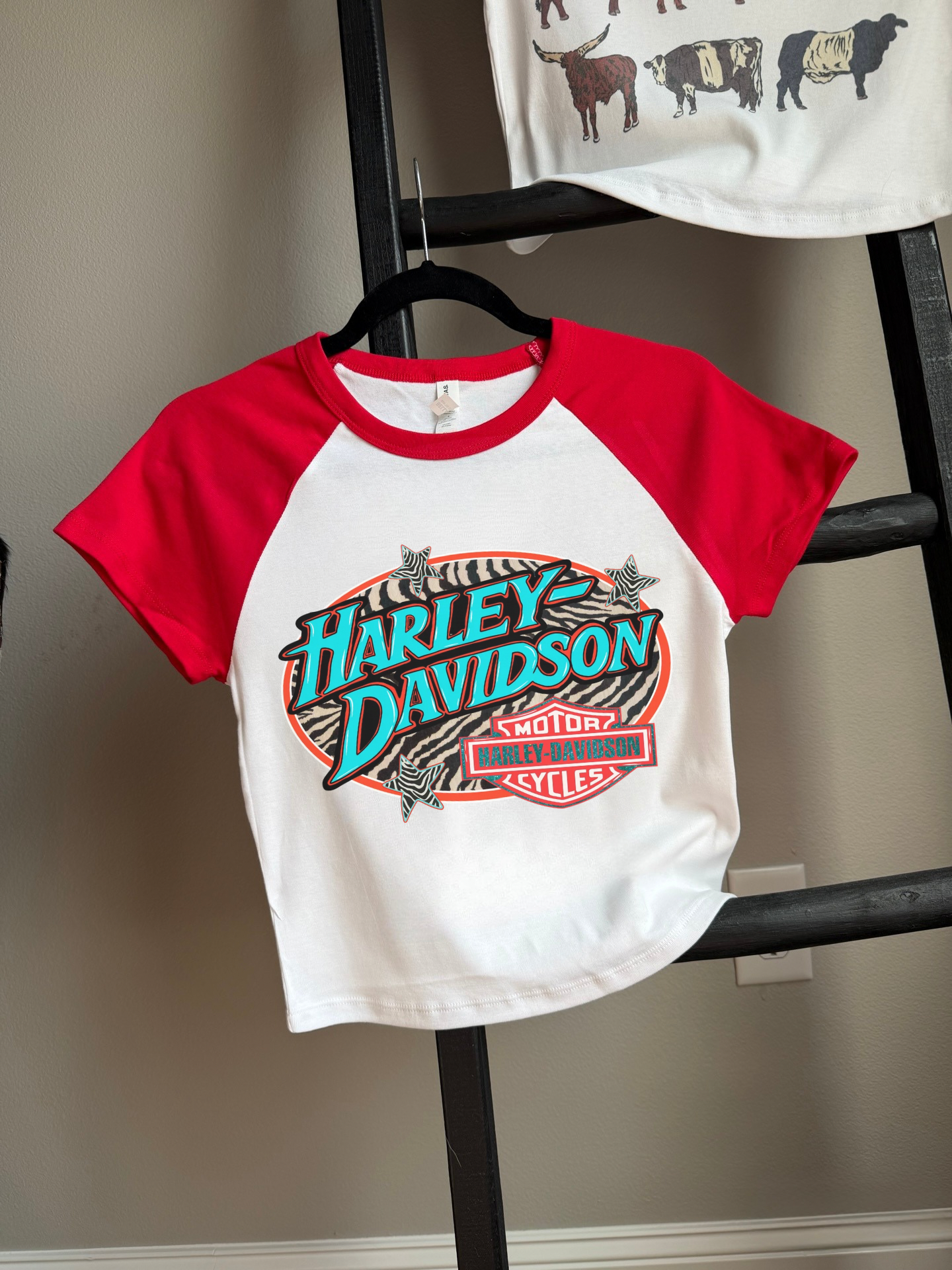 Zebra Harley Baby Tee