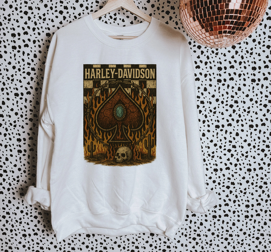 Western Harley TEE or CREWNECK