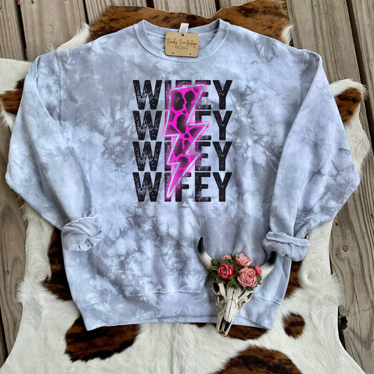 Neon Wifey Bolt Sweatshirt