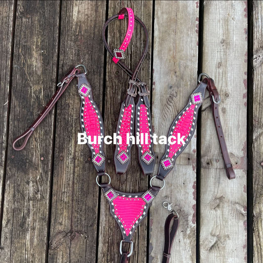 READY TO SHIP Western Tack Set - Hot Pink (BHT044)