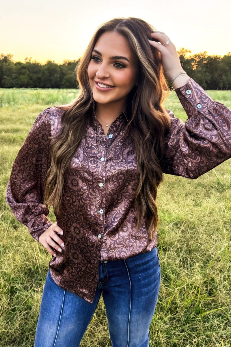 Bronzed Button up
