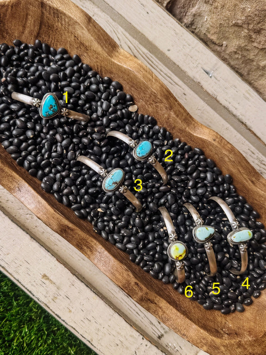 Tahoka Cuff - Golden Hills/Kingman Turquoise/Palomino