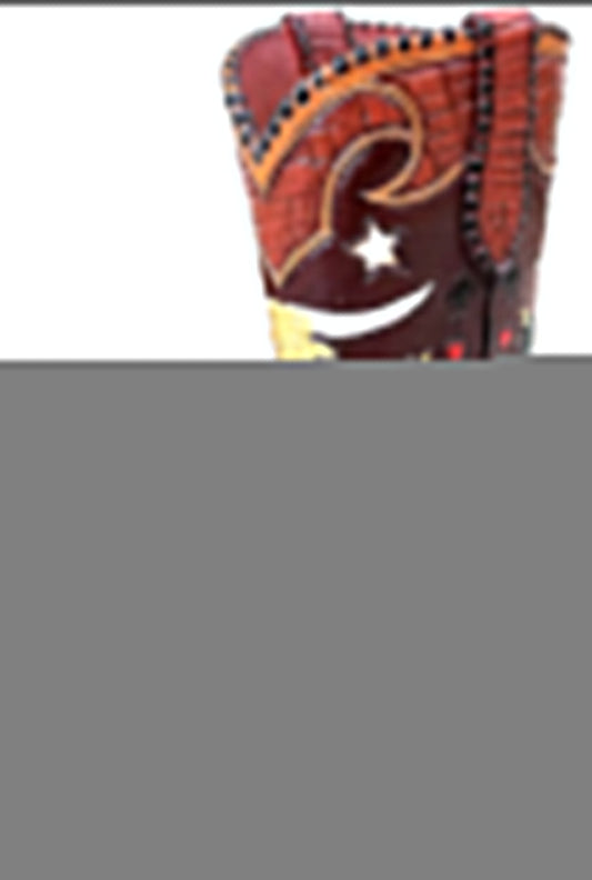 RA7155 Cowskull Crocodile Boot Vase