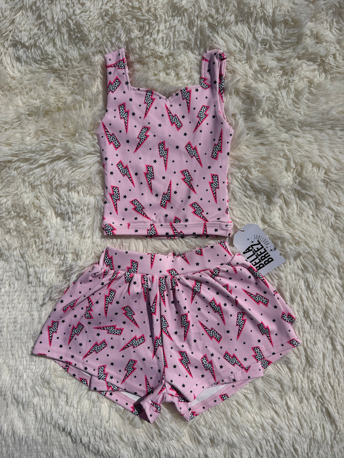 Pink Power Yoga Short Set