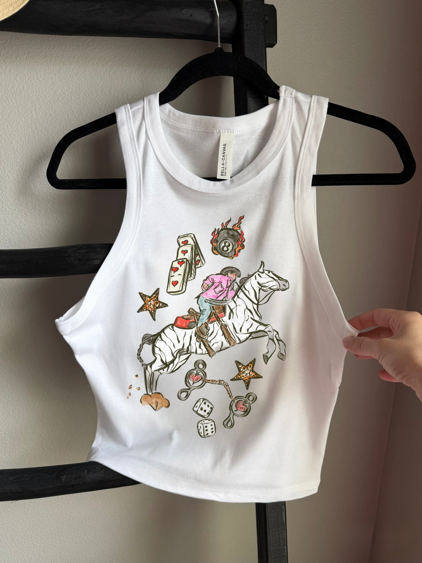Wild Card Cowboy Cropped Tank