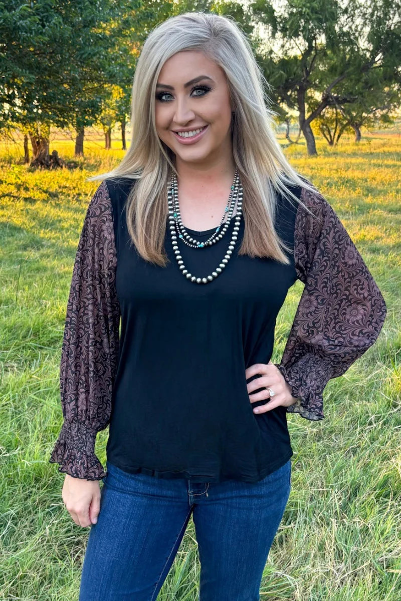 Dark bloom darling  top