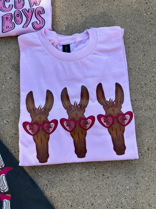 Donkey Love Valentines Graphic