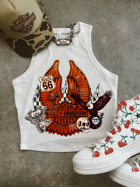 Route 66 HD Ribbed Racer Tank