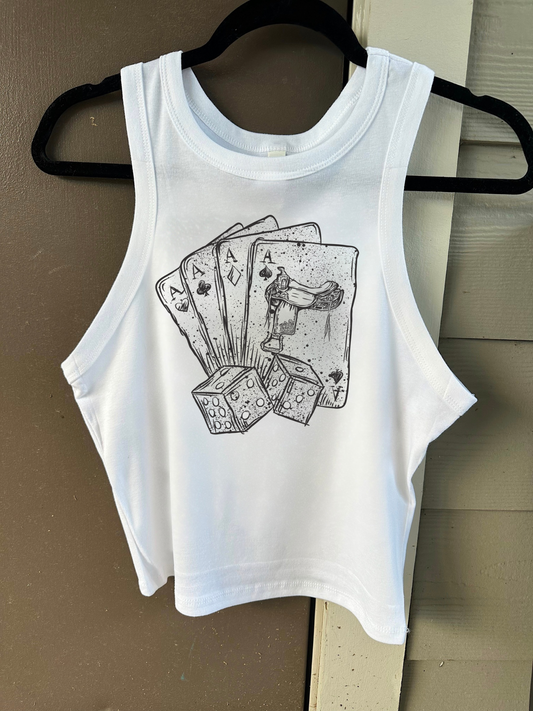 Deck of Cards Cropped Tank