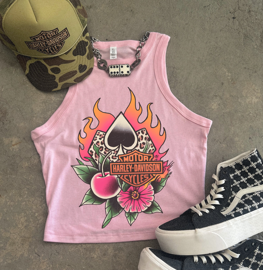 Vintage HD Ribbed Racer Tank