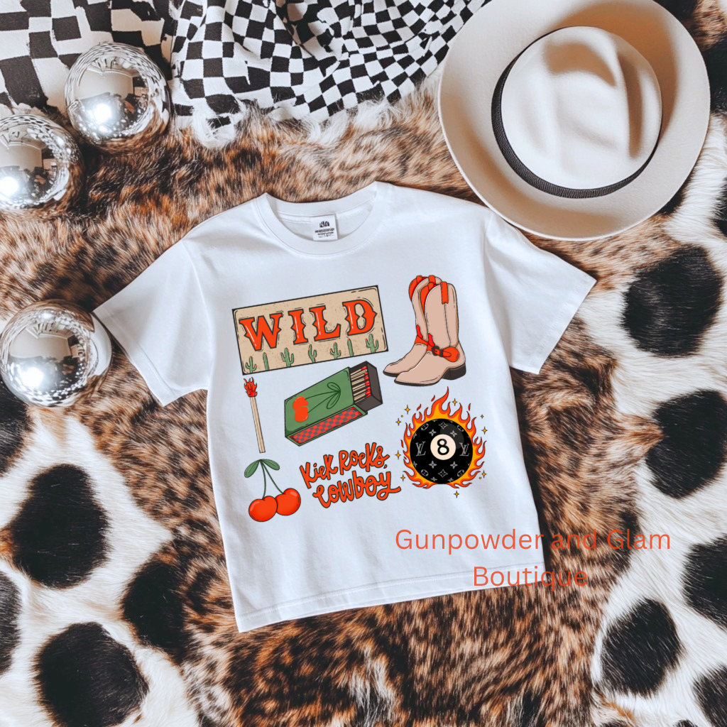 Wild Collage TEE or CREWNECK