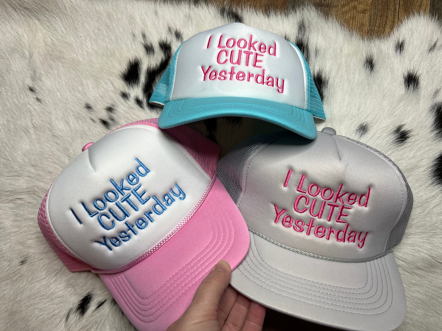 Cute Yesterday Embroidered Hat