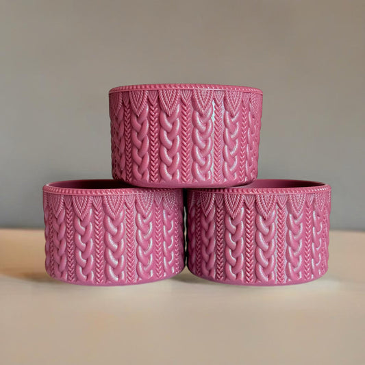 Deep Mauve Shimmer MACRAME Tumbler Boot