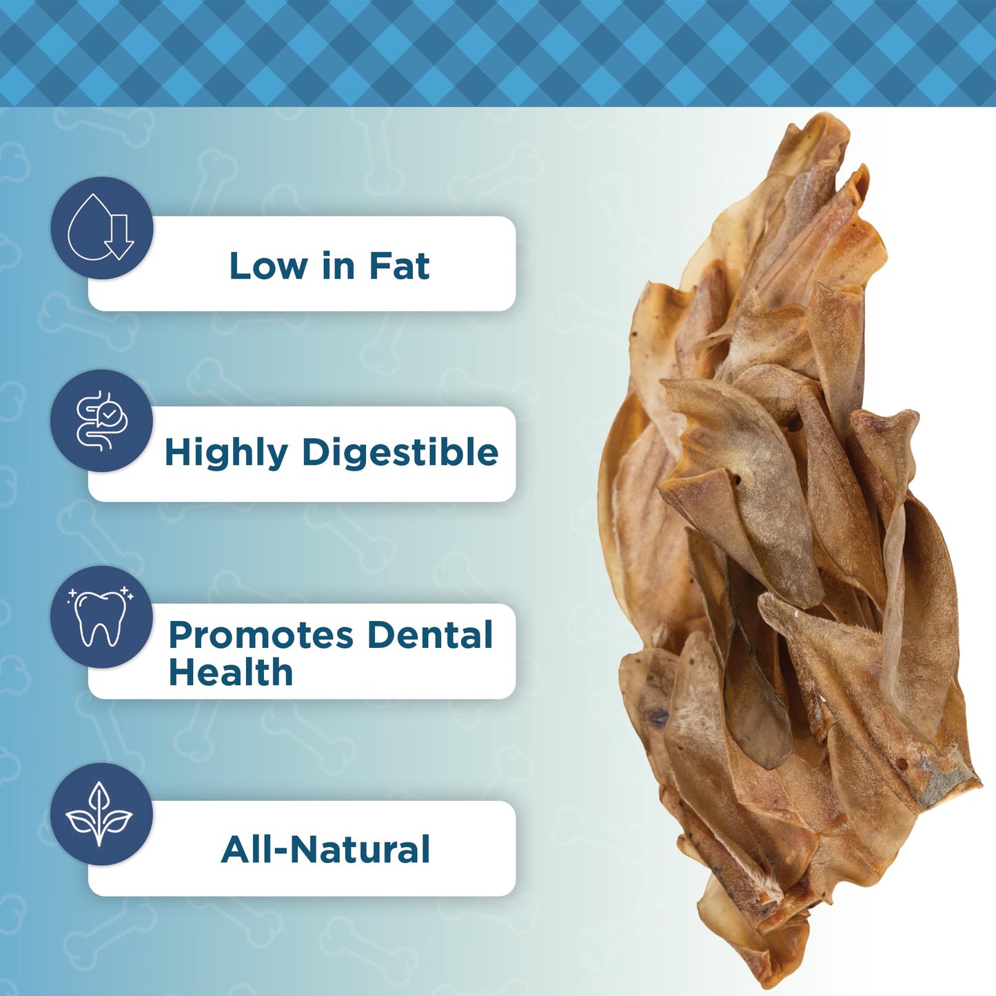 Country Living Natural Cow Ears Dog Chews – 10 Count Bag – All-Natural, Single-Ingredient, Long-Lasting Dog Chews – High-Protein, Low-Fat, Rawhide-Free – Supports Dental Health