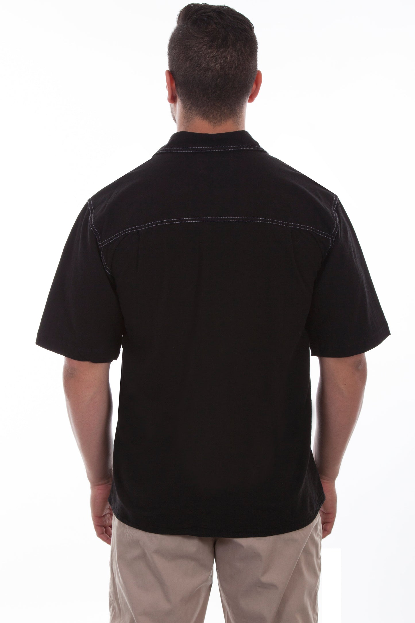 S/s Men's Contrast Stitch Shirt - CM6S