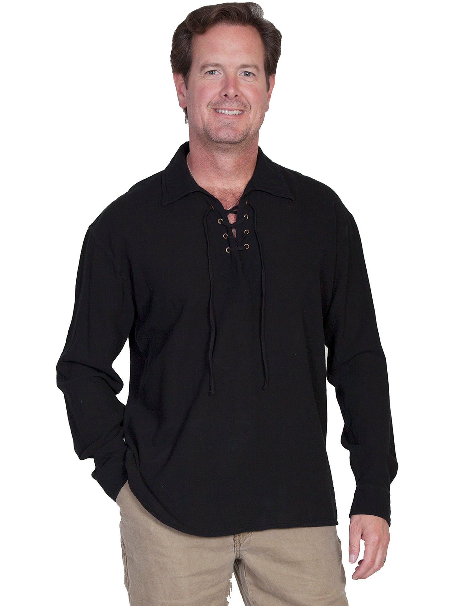 Men's Lace Up Front Shirt - CM8
