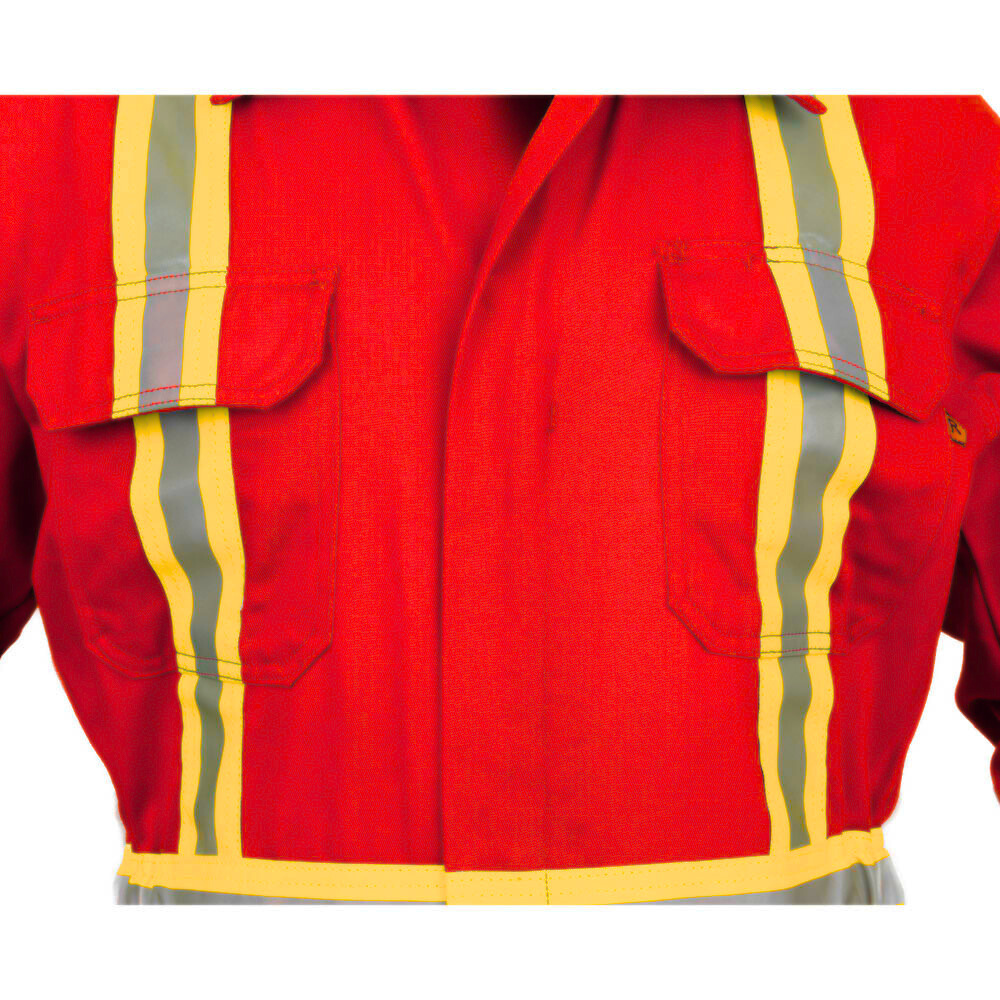 Flame Resistant High Visibility Hi Vis Coverall - 88% C /12% N