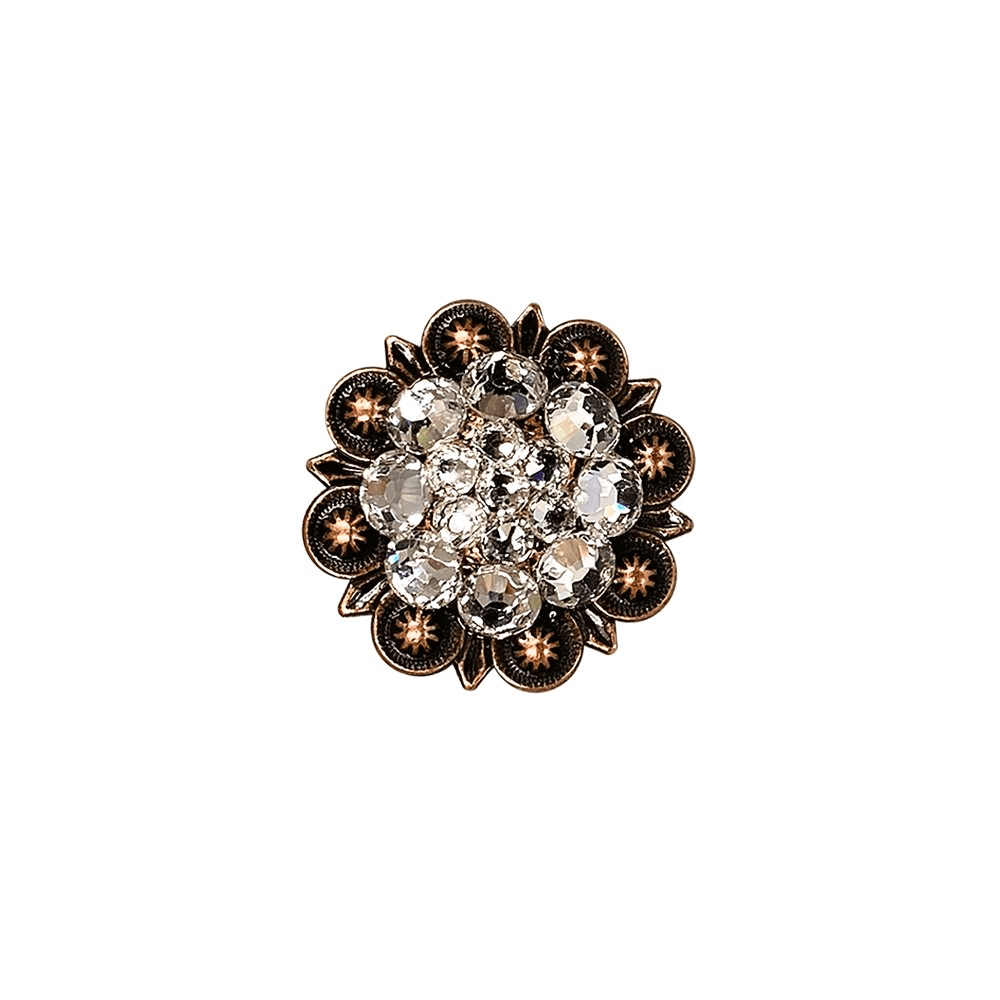 Clear Copper 1.25" European Crystal Concho