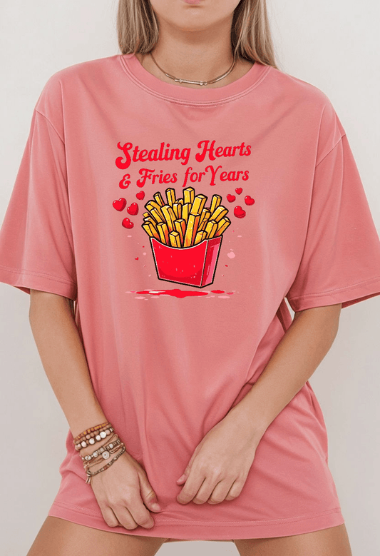 Stealing Hearts and Fries Unisex Ultra Cotton Tee
