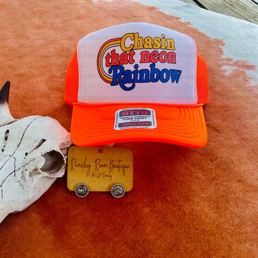Chasin’ That Neon Rainbow Western Trucker Hat