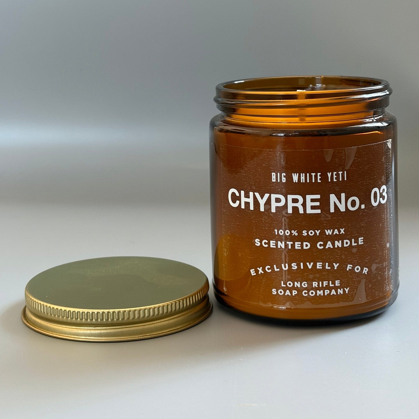 Chypre No. 3 Candle by Big White Yeti | 9 oz Amber Jar