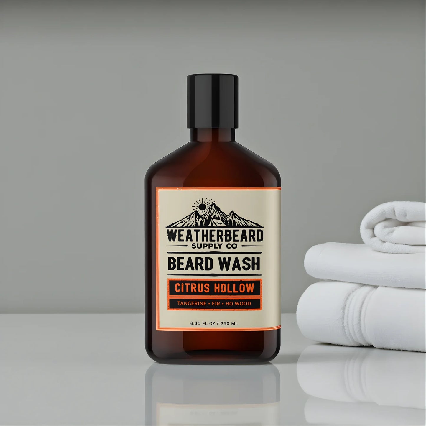 Citrus Hollow Beard Wash - Tangerine, Fir, Ho Wood