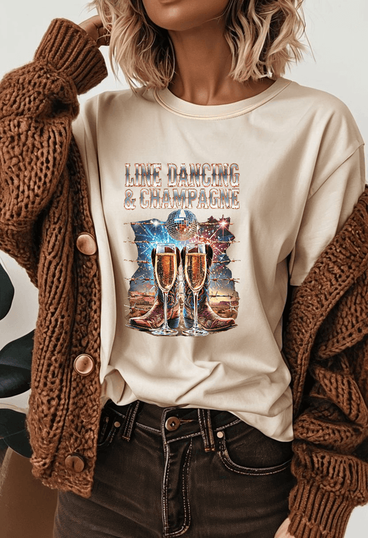 Line Dancing and Champagne T-Shirt