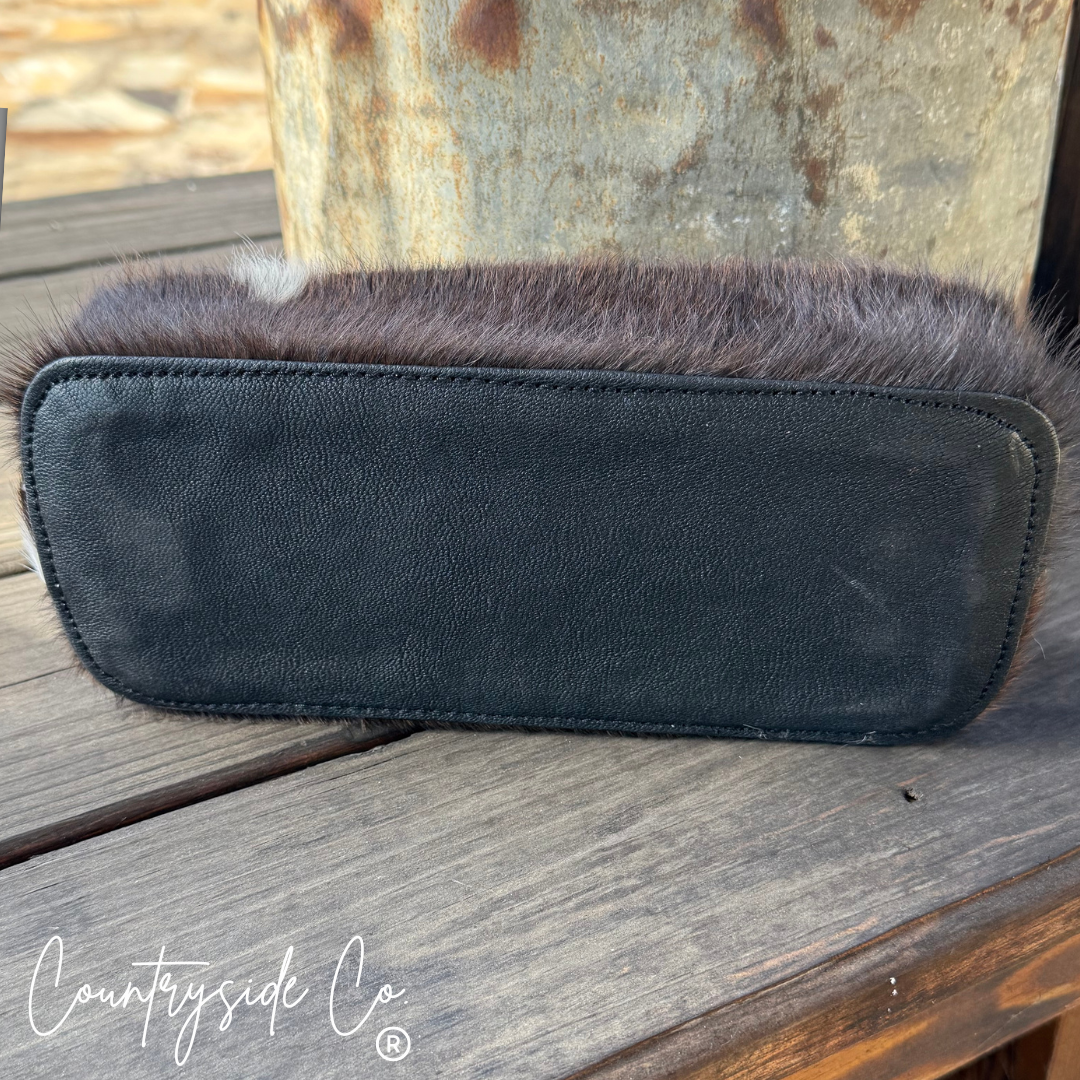 Tooled Leather & Cowhide Tray