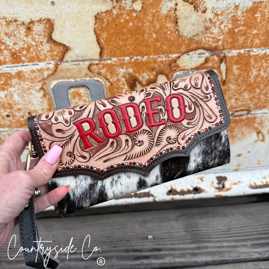 Rodeo Darling Cowhide Wallet Wristlet