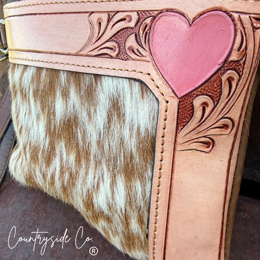Wild at Heart Cowhide Purse Crossbody with Wristlet