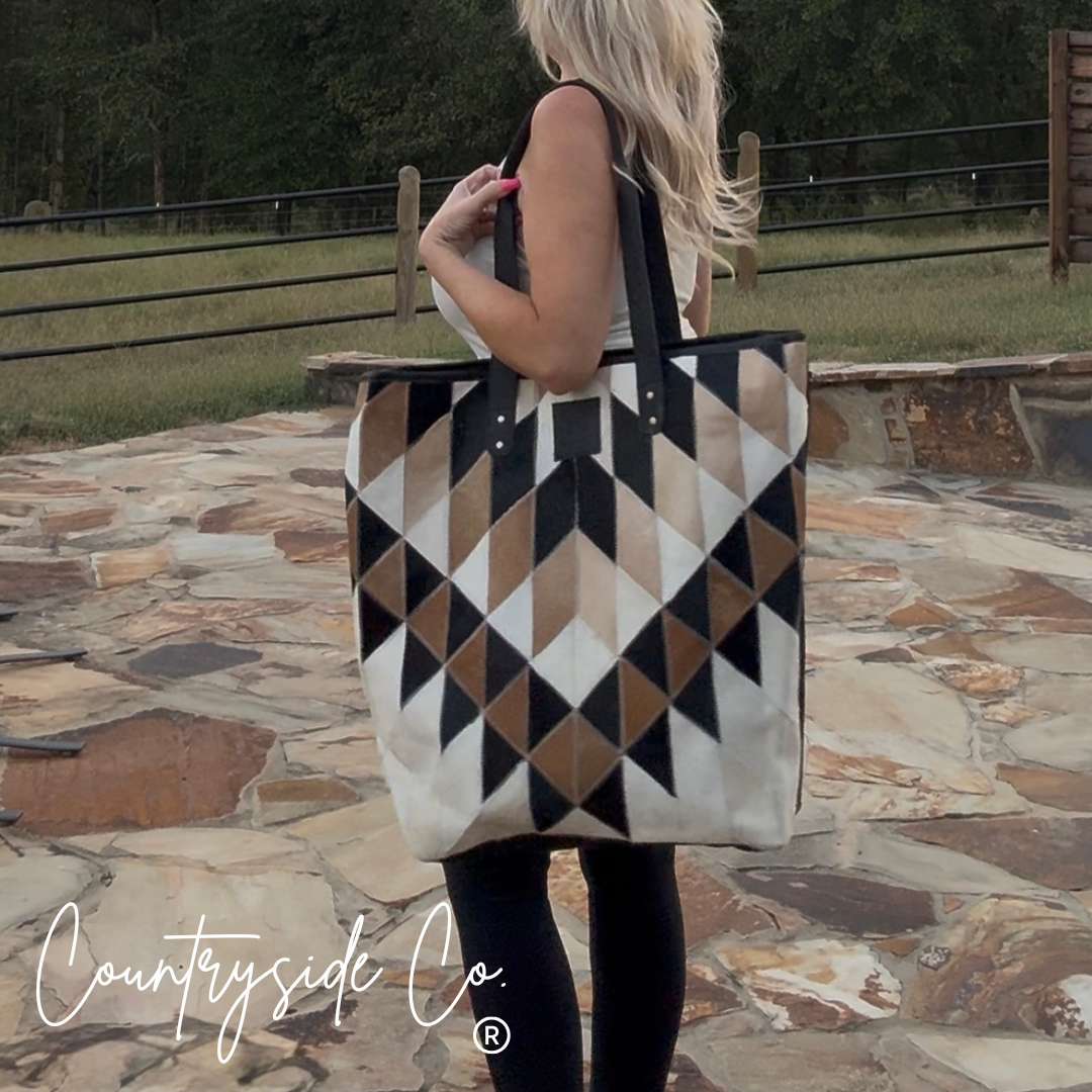 Cora Cowhide Weekender Travel Bag