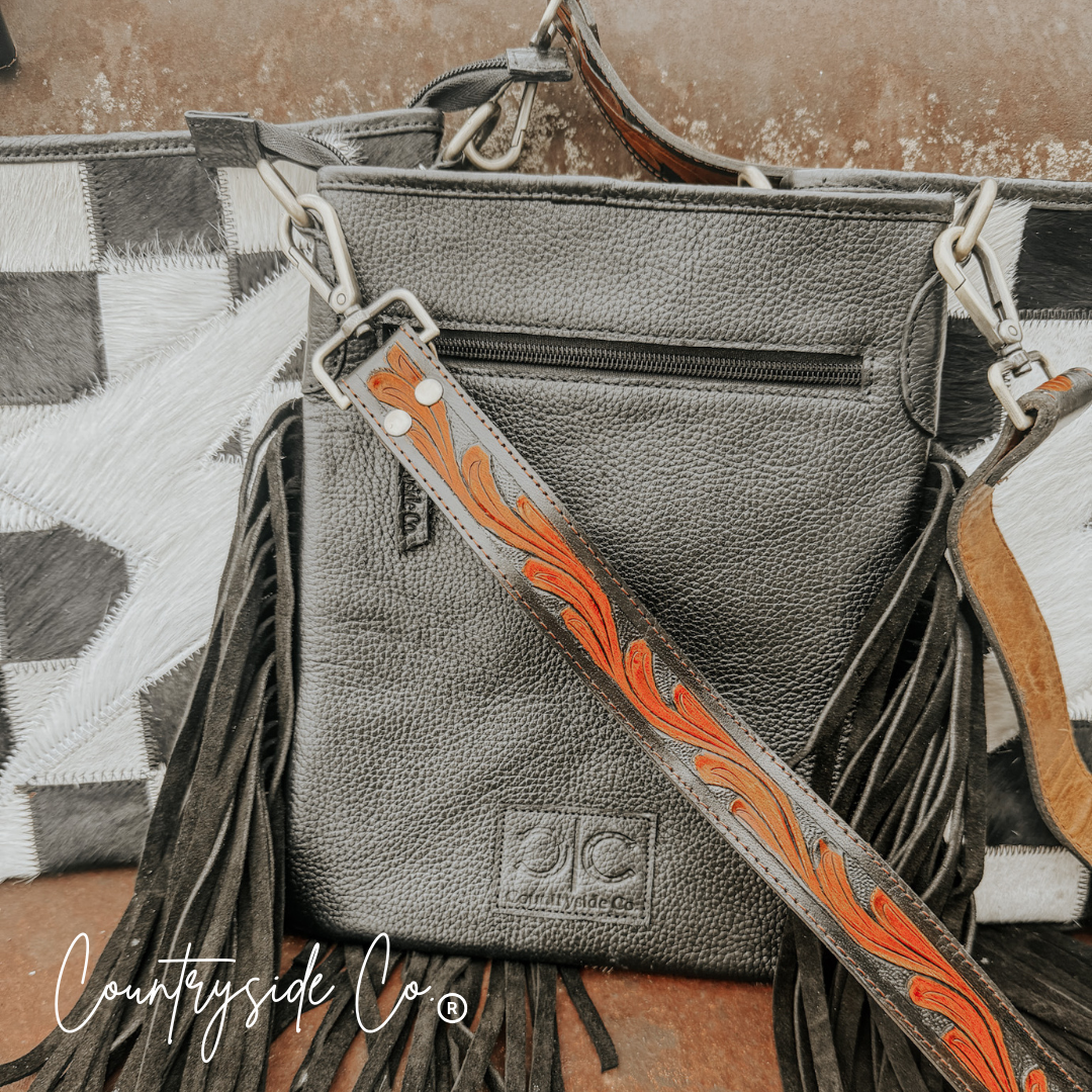 Grit & Glam Stockyards Cowhide Checkered Purse by Countryside Co.