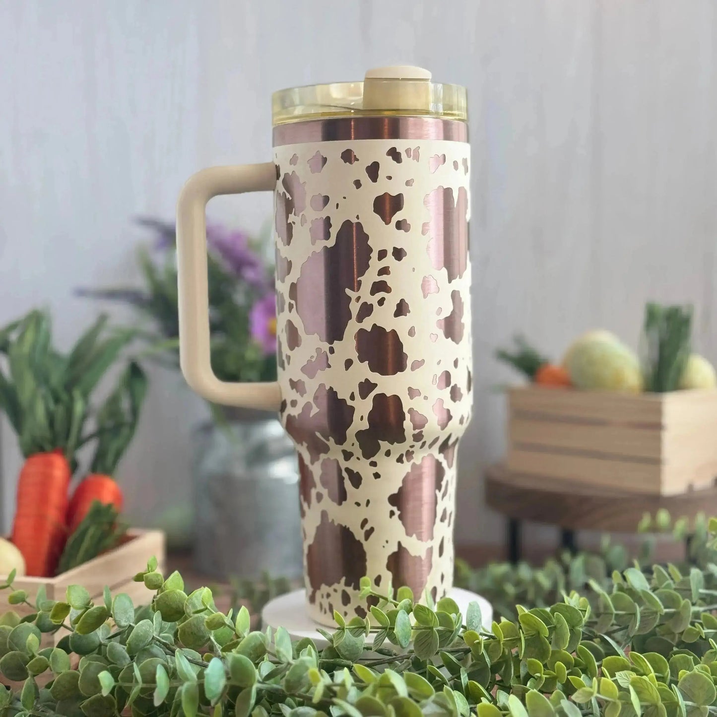 Cow Hide Western v2 Engraved Tumbler | Genuine Stanley