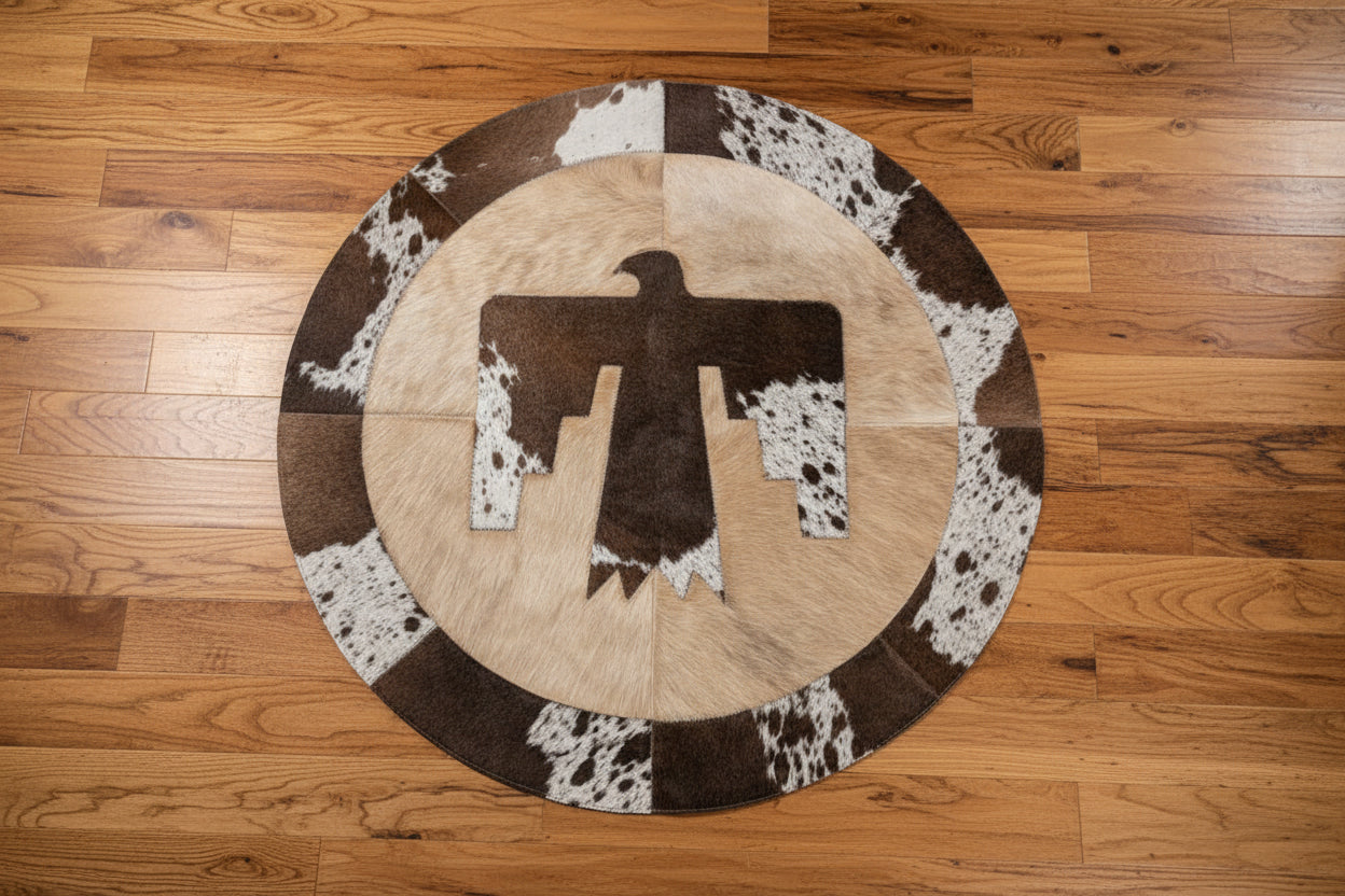 Cowhide Thunderbird Accent Rug