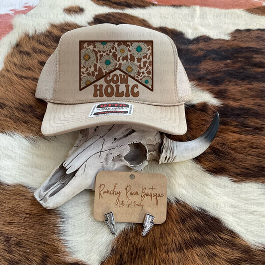 Cowholic Western Trendy Trucker Hat