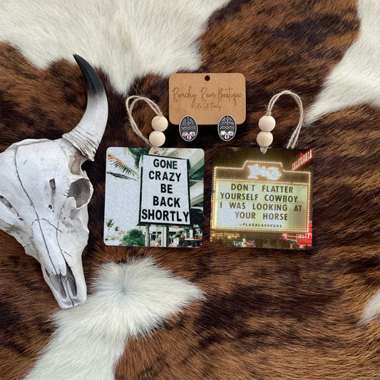 Crazy Signs & Cowboys Western Felt Freshies