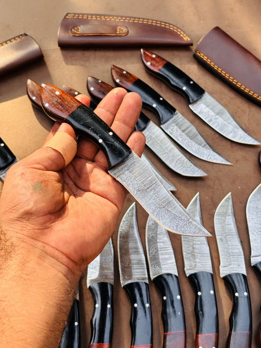 Custom Handmade 4.5-Inch Damascus Steel Skinning Knife