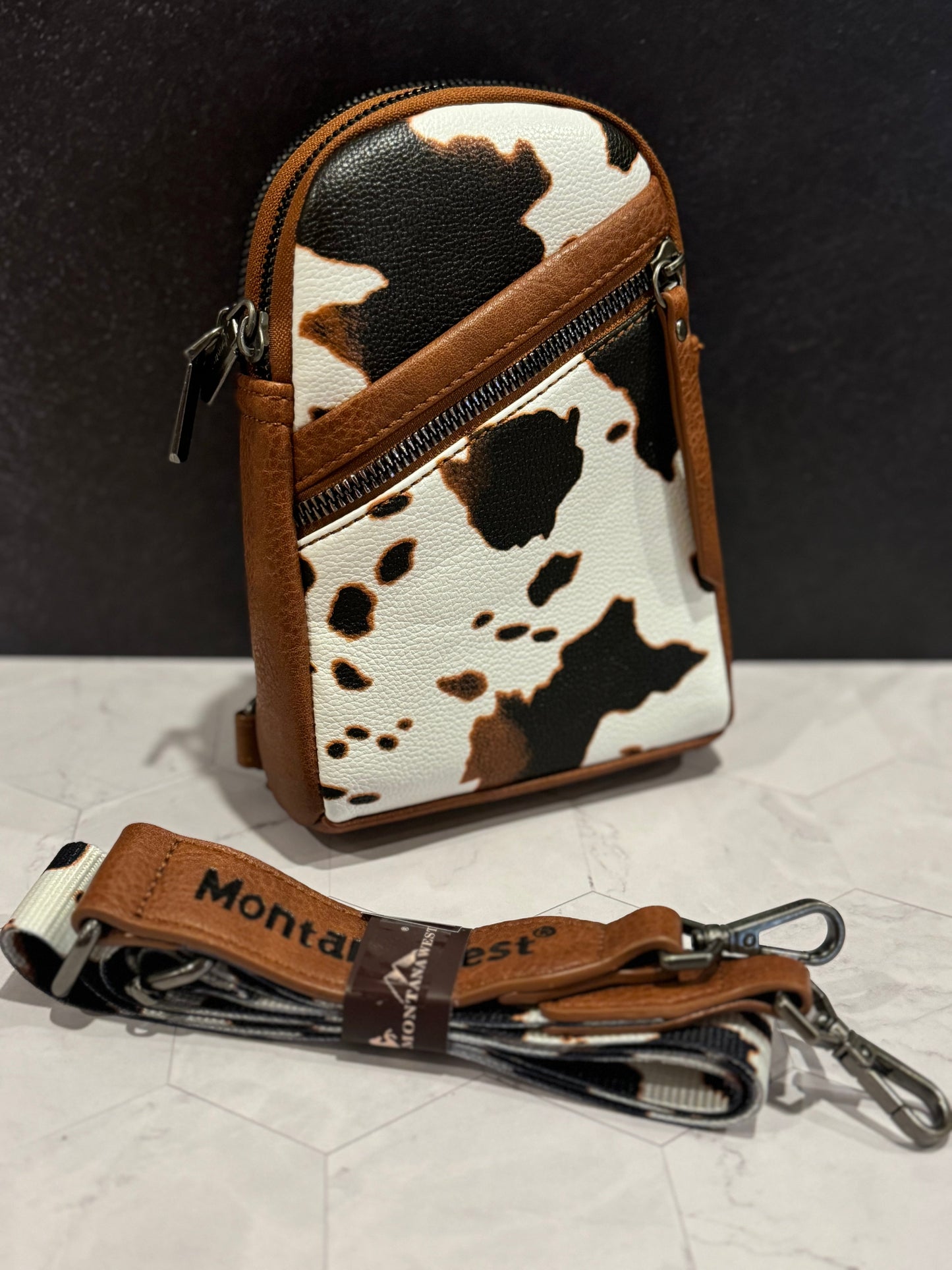 Montana West Cow print Crossbody