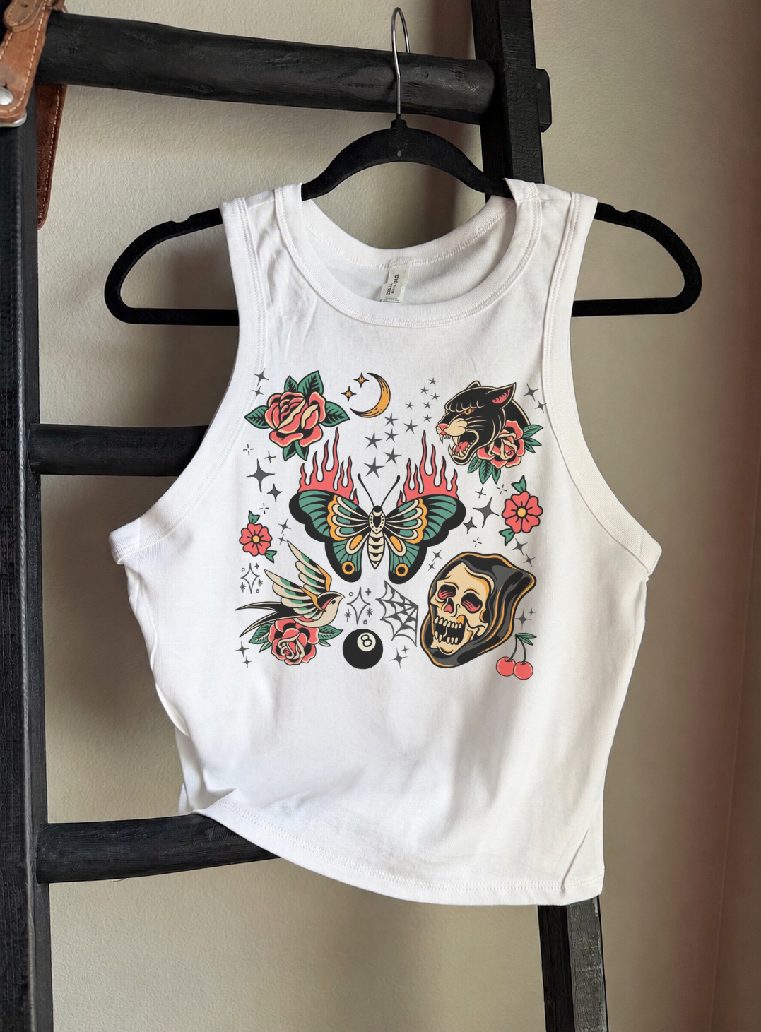 Trad Tattoo Cropped Tank