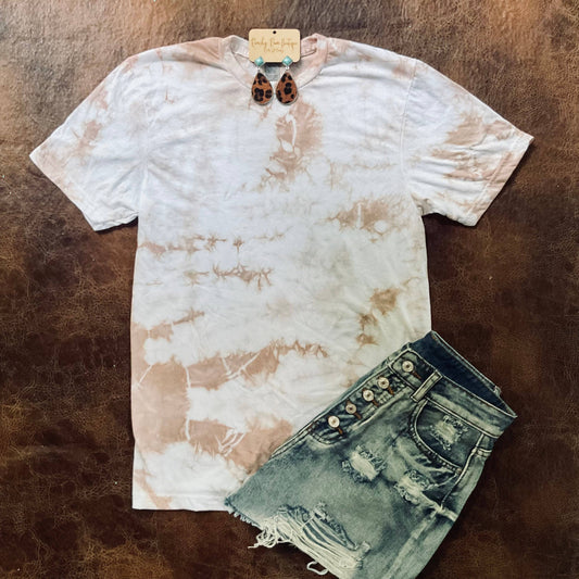 Sand Tie Dyed Blank Tee