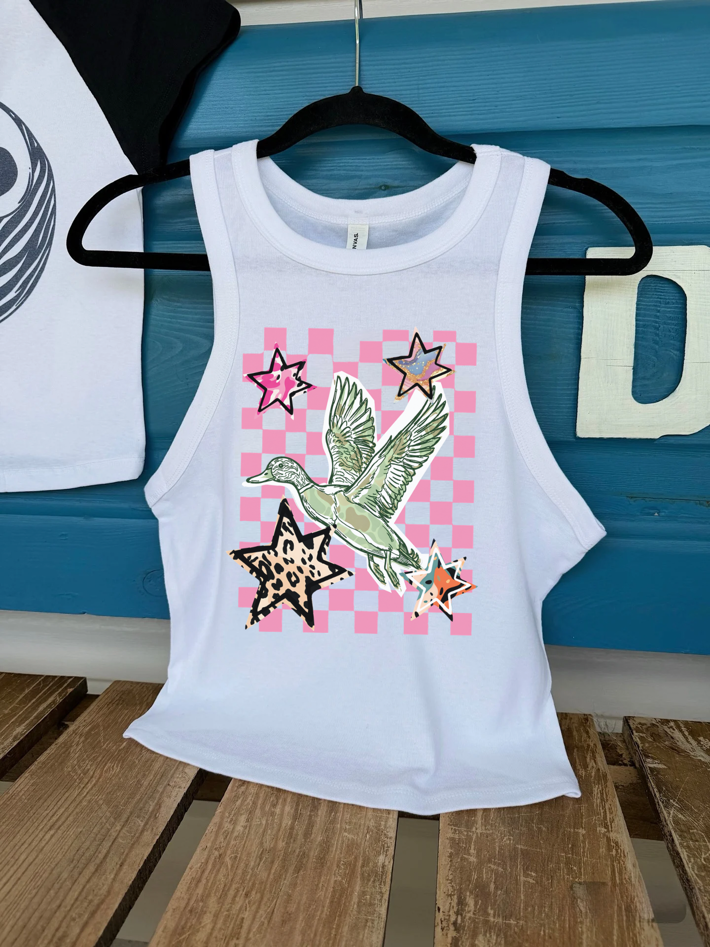 Pink Skies & Duck Vibes Cropped Tank