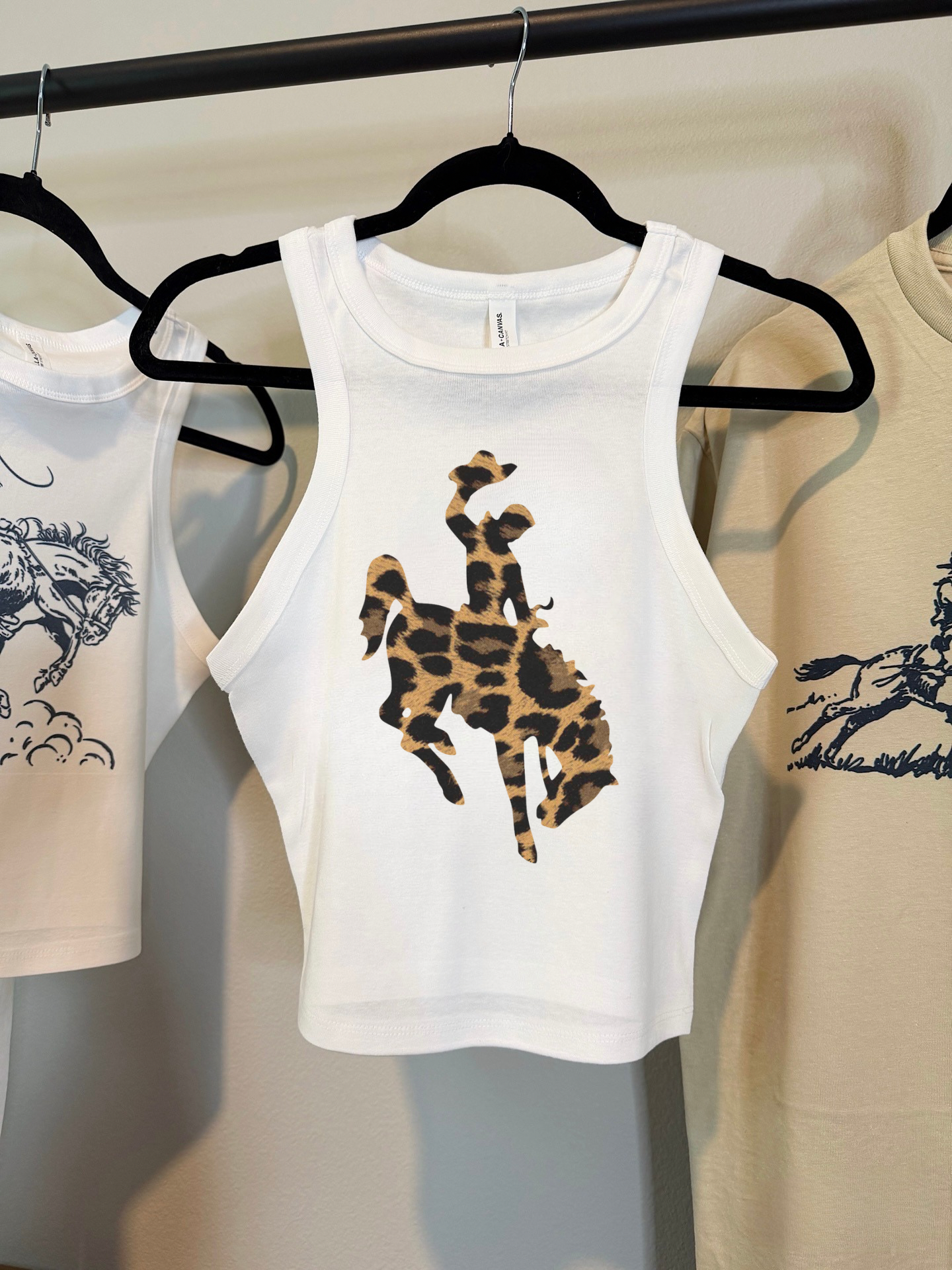 Leopard Cowboy Cropped Tank